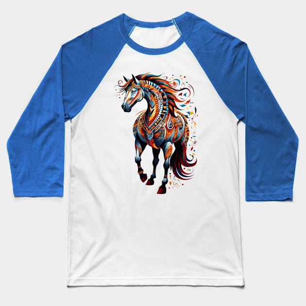 Spirit Horse Baseball T-Shirt by Omerico